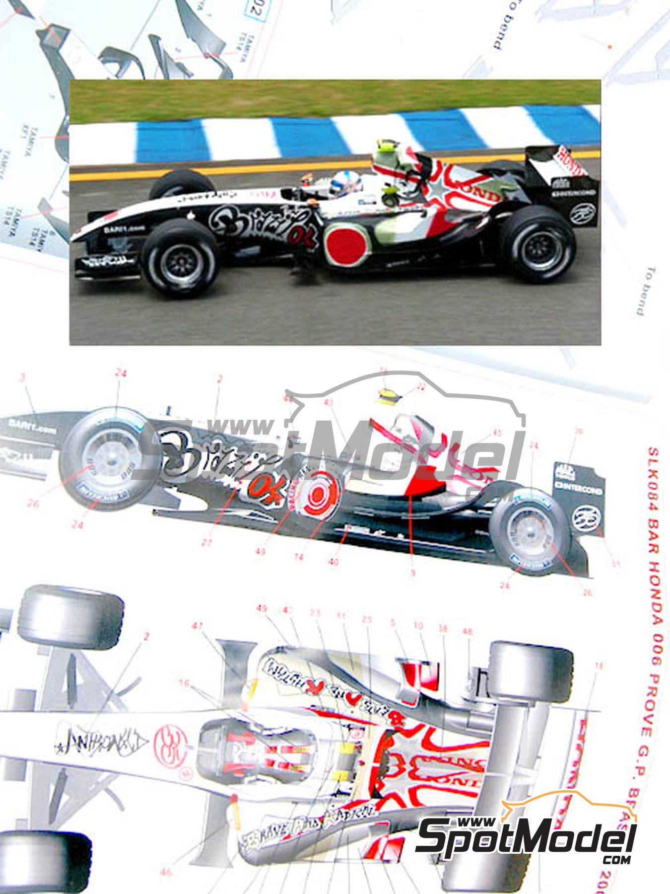 甲*ン様 1/43MINICHAMPS ラッキーストライクB.A.R Honda F1 Lucky